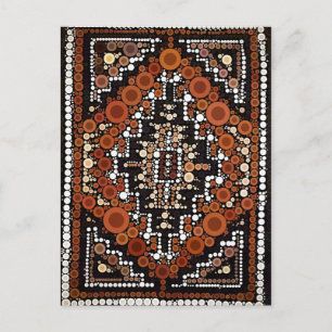 Tribal Native American Earth Tones Mosaic Vykort