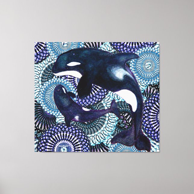 Tribal Orca Canvastryck (Framsida)