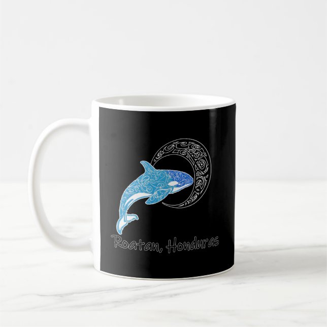 Tribal Orca Roatan Honduras Kaffemugg (Vänster)