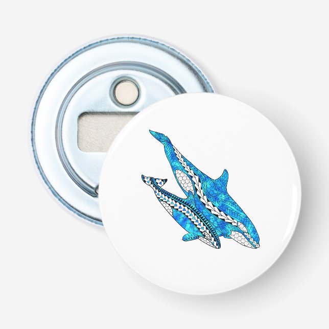 Tribal Orca Whales Flasköppnare (Framsidan)