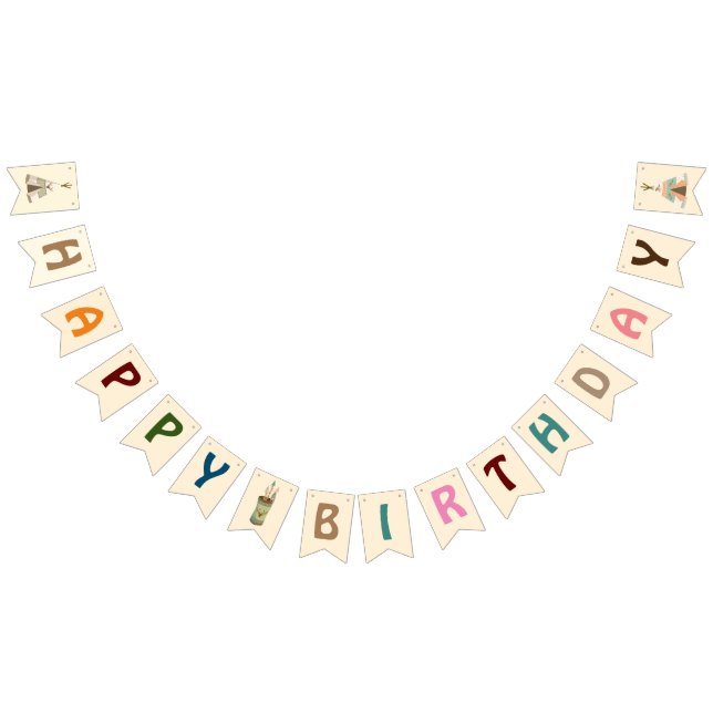 Tribal party Födelsedagsfest 🥳     Bunting Flaggo Vimplar (Alla)