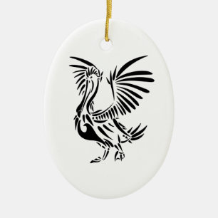 Tribal Pelican Art Julgransprydnad Keramik