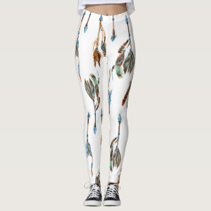 Tribal-pilar: illustration av vattenfärgens vintag leggings