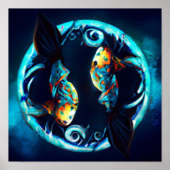 Tribal Pisces Poster (Framsidan)