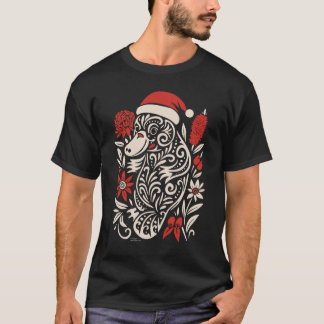 Tribal Platypus Christmas – Tattoo-Inspired T Shirt