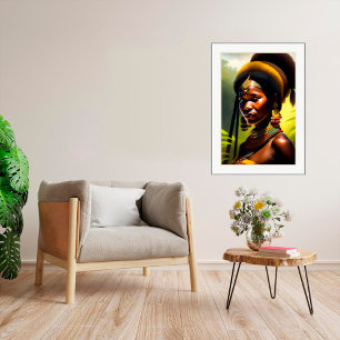 Tribal Porträtt - Canvas Art Print Poster