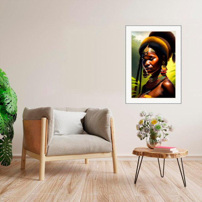 Tribal Porträtt - Canvas Art Print Poster (Skapare uppladdad)