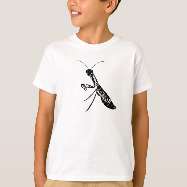 Tribal Praying Mantis killes t-shirt (Framsida)