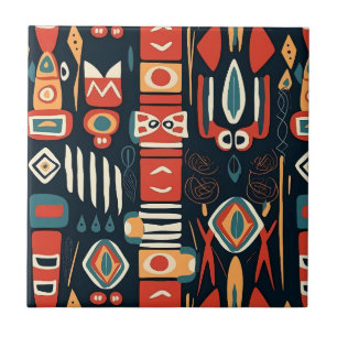 Tribal Print Art Tile Kakelplatta