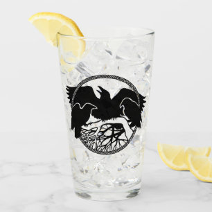 Tribal Raven Glass Native Raven Glass Personalize Glaskopp