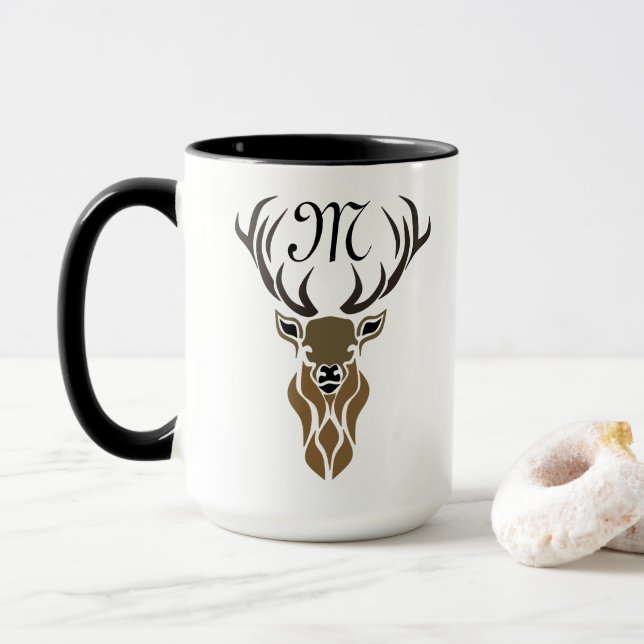 Tribal Red Stag Monogram Mugg (Med munk)