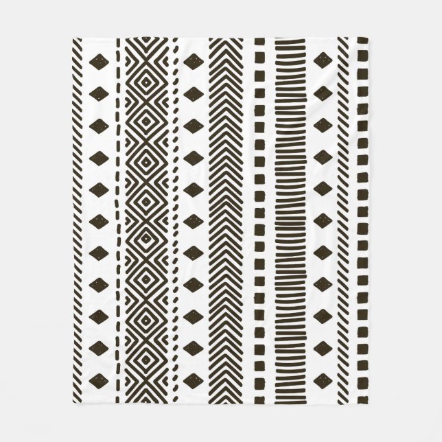 Tribal Rhythms: Ethnic Geometric Mönster Fleecefilt (Framsidan)