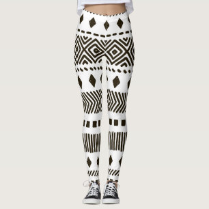 Tribal Rhythms: Ethnic Geometric Mönster Leggings