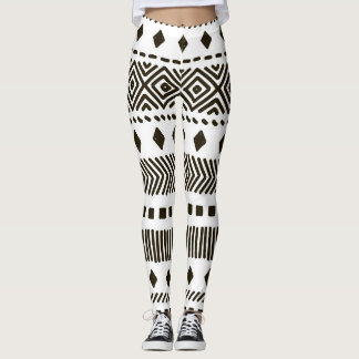 Tribal Rhythms: Ethnic Geometric Mönster Leggings
