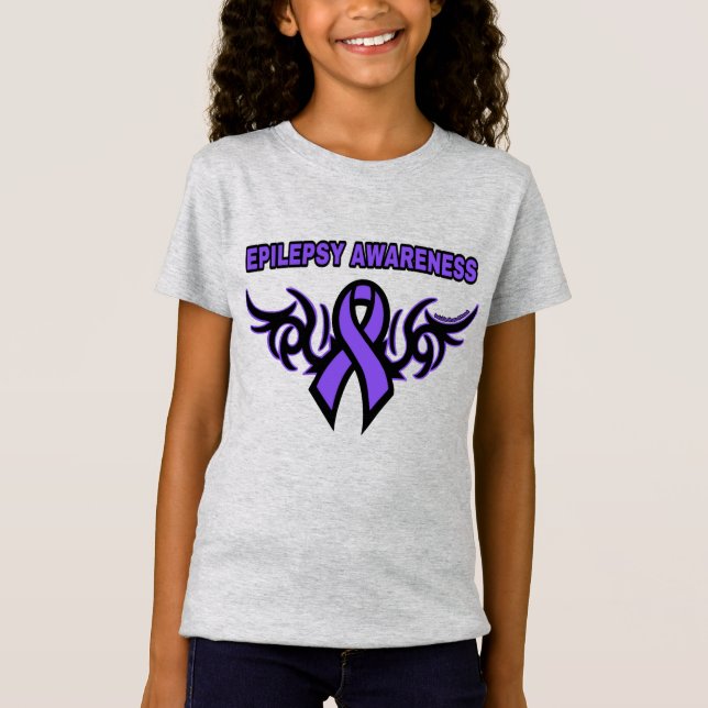 Tribal Ribbon ...Epilepsi T Shirt (Framsida)