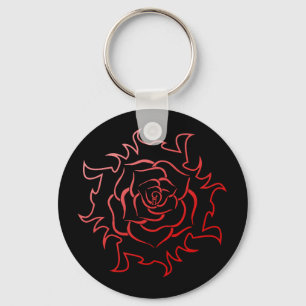 Tribal Ro i en Red Gradient Keychain Nyckelring