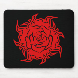 Tribal Ro i Red and Black Mousepad Musmatta