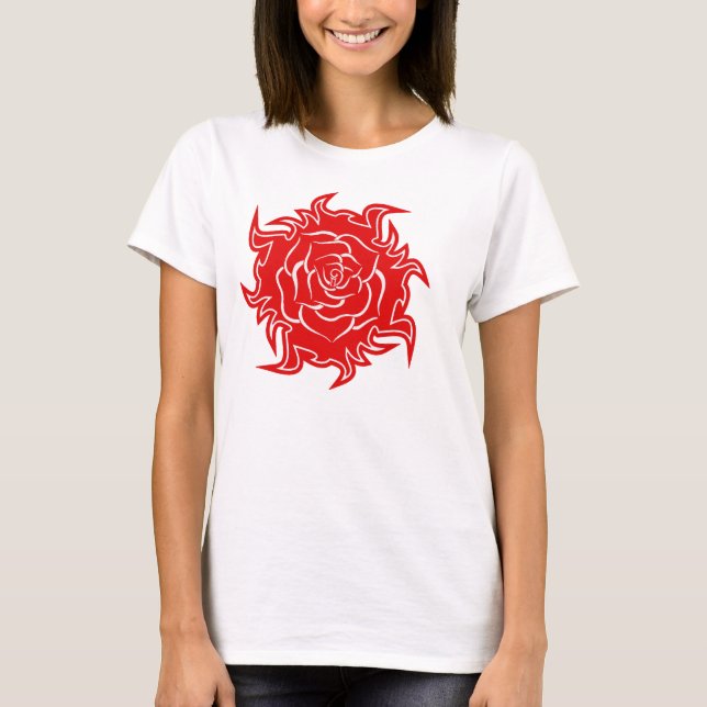 Tribal Ro i Red and White Tanktop T-shirt (Framsida)