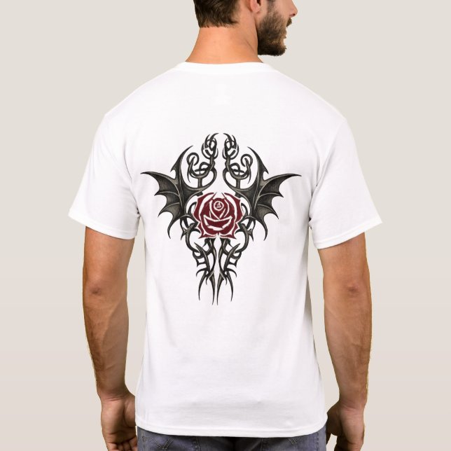 Tribal Rose Emblem T Shirt (Baksida)