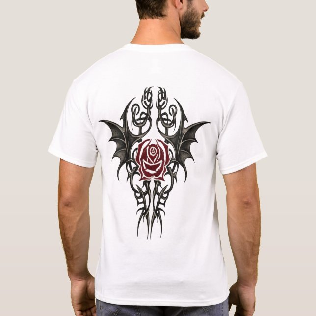 Tribal Rose Emblem T Shirt (Baksida)
