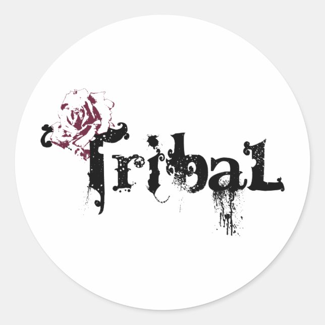 Tribal Runt Klistermärke (Framsida)