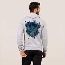 Tribal Rustning Drake Målad Fläck Design Hoodie