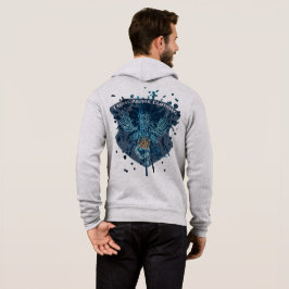 Tribal Rustning Drake Målad Fläck Design Hoodie T Shirt