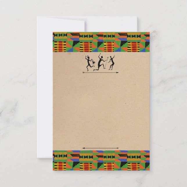 Tribal Safari Party Inbjudan/OSA Anpassade Card OSA Kort (Framsida)