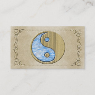 Tribal Sand och Vatten Yin Yang Visitkort
