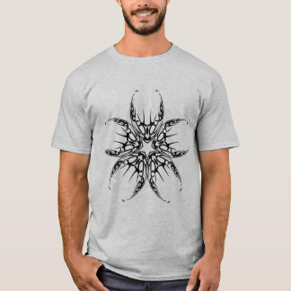 Tribal Scorpion - fetstilt svart konturdesign T Shirt
