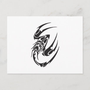 Tribal Scorpion Tattoo Design Vykort