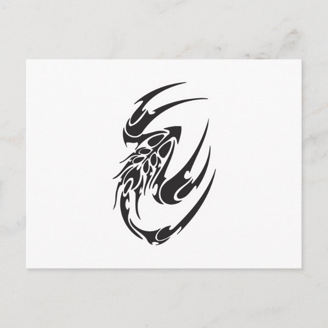 Tribal Scorpion Tattoo Design Vykort (Framsida)