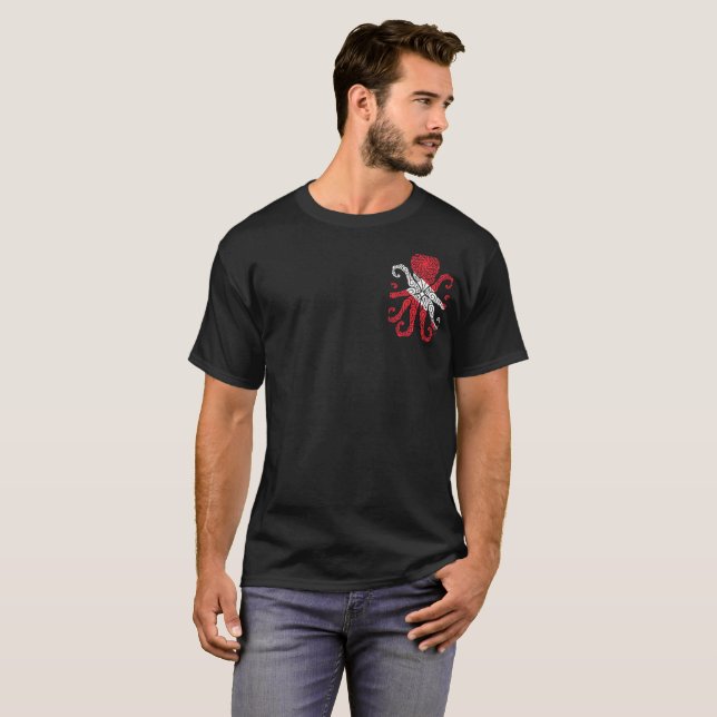 Tribal Scuba Flagga Octopus T Shirt (Hel framsida)