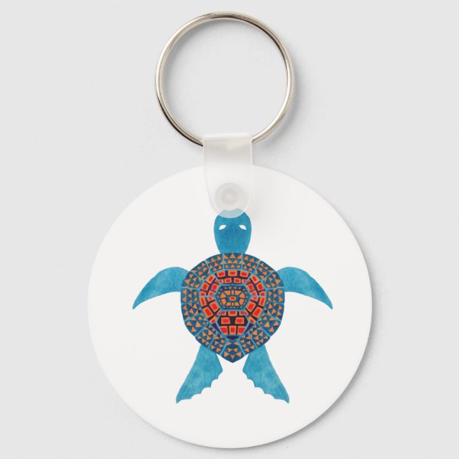 Tribal Sea Turtle Nyckelring (Framsida)