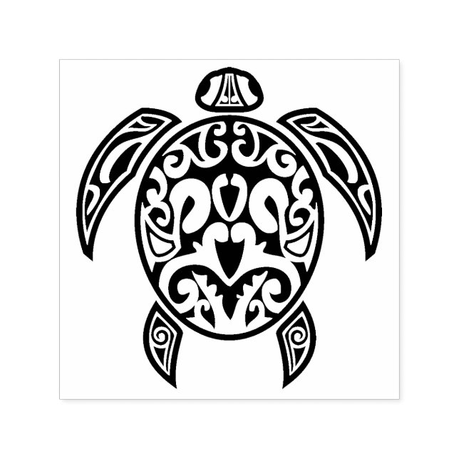 Tribal Sea Turtle Självfärgande Stämpel (Design)