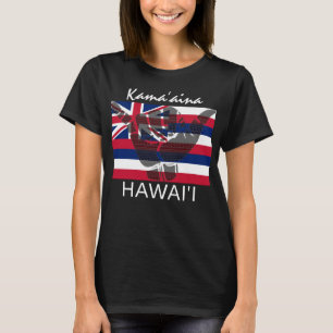 TRIBAL SHAKA (HANG LOOSE) KamaAmryina HI FLAGGA BG T Shirt