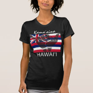 TRIBAL SHAKA (HANG LOOSE) KamaAmryina HI FLAGGA BG T Shirt