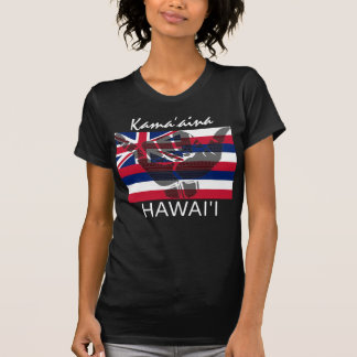 TRIBAL SHAKA (HANG LOOSE) KamaAmryina HI FLAGGA BG T Shirt