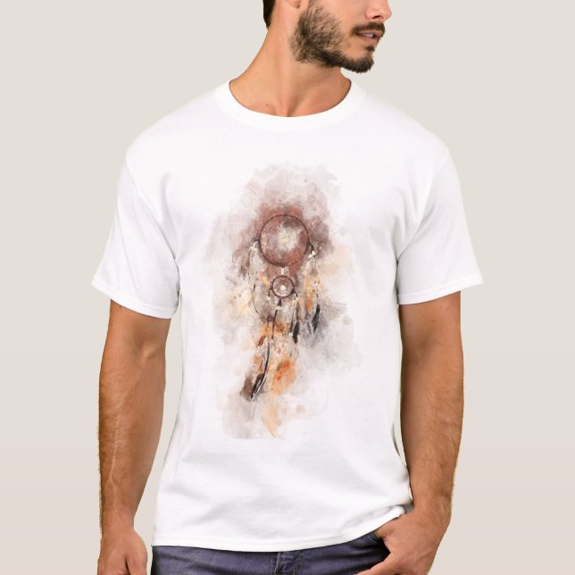 *~* Tribal Shamanic Dream Catcher Shaman Helig T Shirt (Framsida)