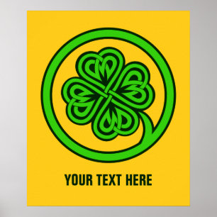 Tribal Shamrock anpassningsbar poster