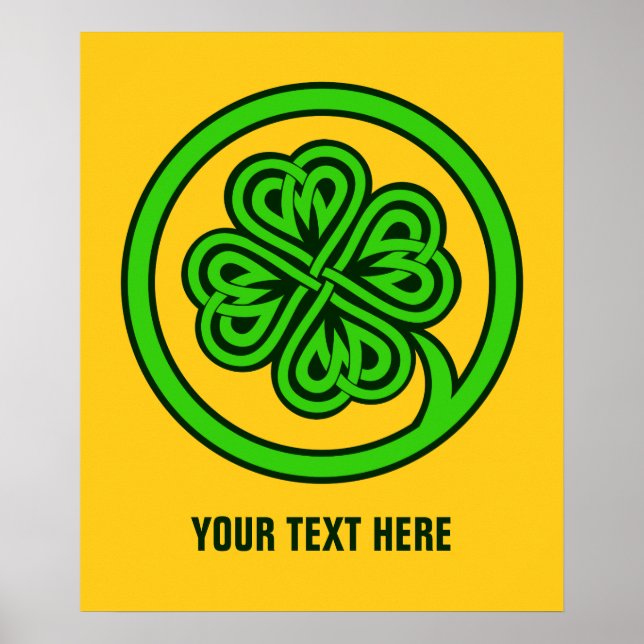 Tribal Shamrock anpassningsbar poster (Framsidan)