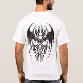 Tribal skalle-emblem t shirt