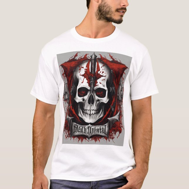 Tribal Skull Artwork T Shirt (Framsida)