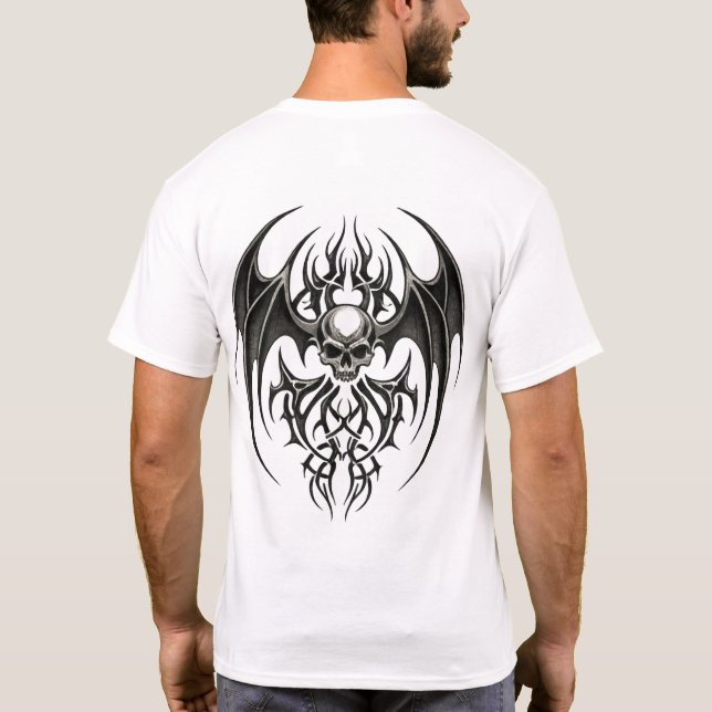 Tribal Skull Emblem T Shirt (Baksida)