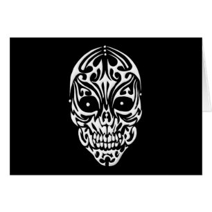 Tribal Skull Hälsningskort