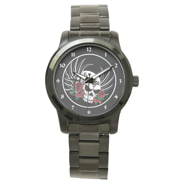 Tribal Skull med Ro Armbandsur (Framsida)