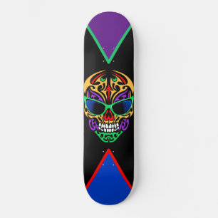 Tribal Skull Mini Skateboard Bräda 18,5 Cm
