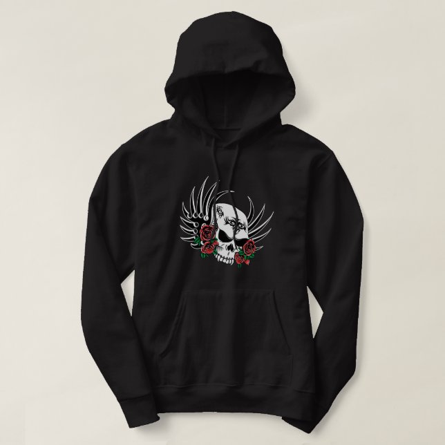 Tribal Skull och Ro Hoodie (Design framsida)