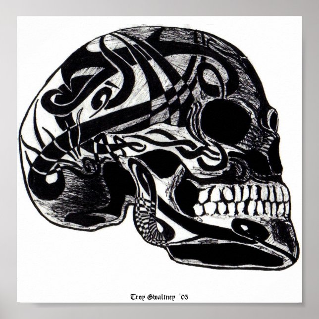 Tribal Skull (Tattoos) Poster (Framsidan)