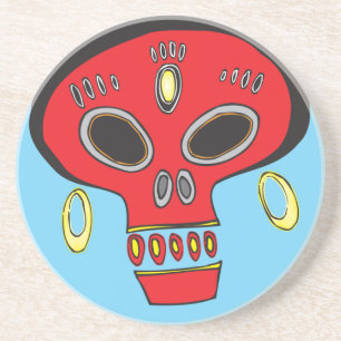 Tribal Skull Underlägg Sandsten